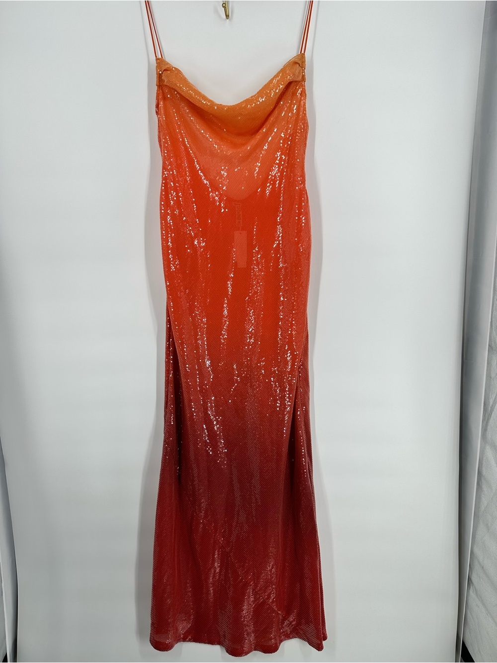 BYDEE Neomi Maxi Sol Dress Low Back Summer Sunset Shimmer Sequins Dress Size XL - Picture 4 of 16